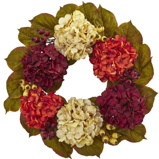 Kirkland's Home Hydrangea And Berry Floral Wreath- Wreaths