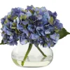 Kirkland's Home Hydrangea Arrangement In Clear Vase- Arrangements & Greenery