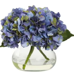Kirkland's Home Hydrangea Arrangement In Clear Vase- Arrangements & Greenery