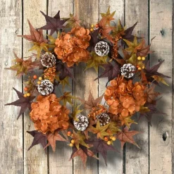 Kirkland's Home Hydrangea Maple Berry Frosted Harvest Wreath- Wreaths