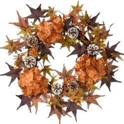 Kirkland's Home Hydrangea Maple Berry Frosted Harvest Wreath- Wreaths