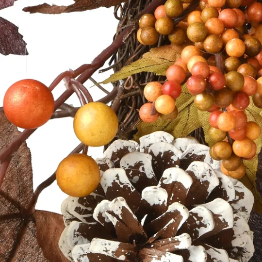 Kirkland's Home Hydrangea Maple Berry Frosted Harvest Wreath- Wreaths