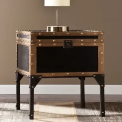 Kirkland's Home Hypatia Travel Trunk Side Table- Accent & End Tables