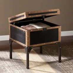 Kirkland's Home Hypatia Travel Trunk Side Table- Accent & End Tables