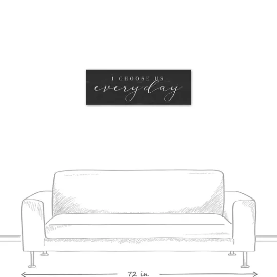 Kirkland's Home I Choose Us Every Day Canvas Wall Plaque- Wall Quotes & Signs