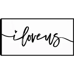 Kirkland's Home I Love Us Framed Canvas Art Print, 25X13 In.- Wall Quotes & Signs