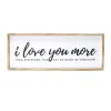 Kirkland's Home I Love You More Framed Wall Plaque- Wall Quotes & Signs