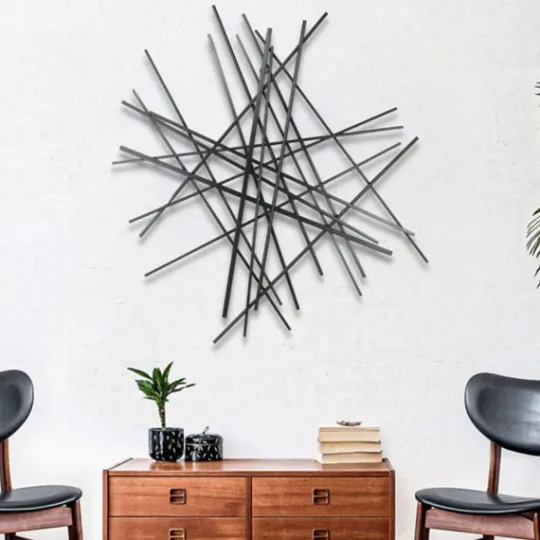 Kirkland's Home Icilio Abstract Linear Wall Plaque- Wall Plaques