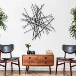 Kirkland's Home Icilio Abstract Linear Wall Plaque- Wall Plaques