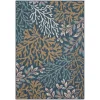 Kirkland's Home Ikat Coral Sea Blue Outdoor Area Rug, 5X7- Outdoor Rugs