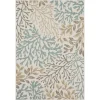 Kirkland's Home Ikat Coral White Sand Outdoor Area Rug, 5X7- Outdoor Rugs