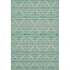 Kirkland's Home Ikat Diamond Green Outdoor Area Rug, 5X7- Outdoor Rugs