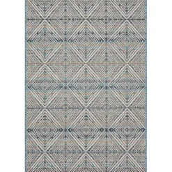 Kirkland's Home Ikat Diamond Indigo Outdoor Area Rug, 5X7- Outdoor Rugs