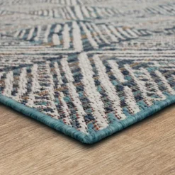 Kirkland's Home Ikat Diamond Indigo Outdoor Area Rug, 5X7- Outdoor Rugs