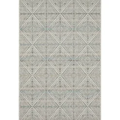 Kirkland's Home Ikat Diamond Light Outdoor Area Rug, 5X7- Outdoor Rugs