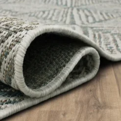 Kirkland's Home Ikat Diamond Light Outdoor Area Rug, 5X7- Outdoor Rugs