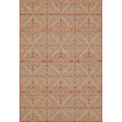Kirkland's Home Ikat Diamond Sunset Outdoor Area Rug, 5X7- Outdoor Rugs