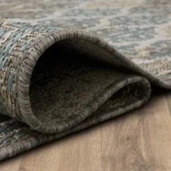 Kirkland's Home Ikat Scrolling Brown Outdoor Area Rug, 5X7- Outdoor Rugs