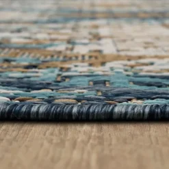 Kirkland's Home Ikat Scrolling Indigo Outdoor Area Rug, 5X7- Outdoor Rugs