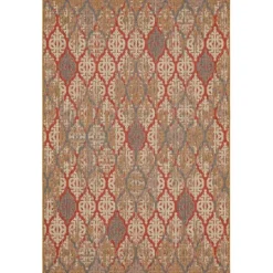 Kirkland's Home Ikat Scrolling Sunset Outdoor Area Rug, 5X7- Outdoor Rugs