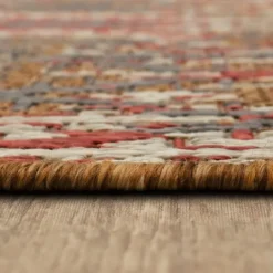 Kirkland's Home Ikat Scrolling Sunset Outdoor Area Rug, 5X7- Outdoor Rugs