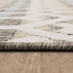 Kirkland's Home Ikat Vibrant Tan Outdoor Area Rug, 5X7- Outdoor Rugs
