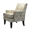 Kirkland's Home Indigo And Yellow Floral Upholstered Accent Chair- Accent Chairs