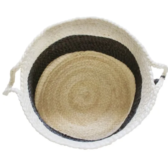 Kirkland's Home Indigo Bold Striped Jute Basket, 17 In.- Baskets & Boxes