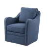Kirkland's Home Indigo Curved Arm Swivel Accent Chair- Accent Chairs