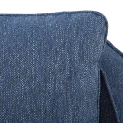Kirkland's Home Indigo Curved Arm Swivel Accent Chair- Accent Chairs