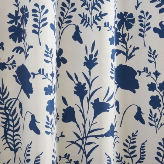 Kirkland's Home Indigo Floral 2-Pc. Curtain Panel Set, 84 In.- Curtains & Drapes