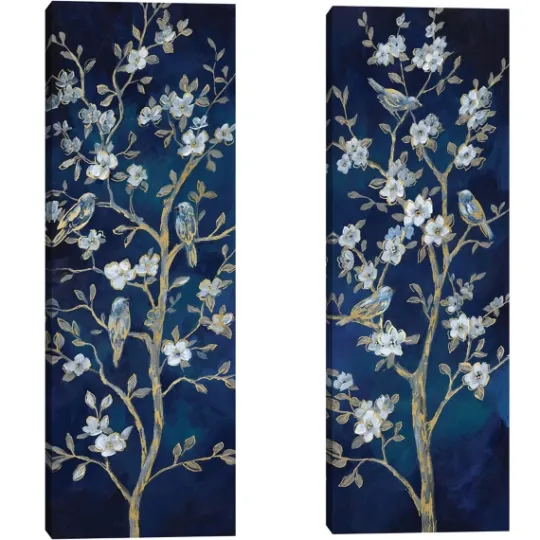 Kirkland's Home Indigo Spring I & Ii Canvas Art Prints, Set Of 2- Canvas Art