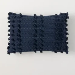 Kirkland's Home Indigo Woven Lumbar Pillow- Pillows