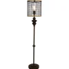 Kirkland's Home Industrial Edison Bulb Metal Mesh Shade Floor Lamp- Floor Lamps