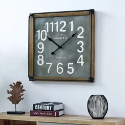 Kirkland's Home Industrial Square Liam Clock- Clocks