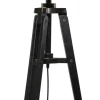 Kirkland's Home Industrial Tripod Wooden Floor Lamp- Floor Lamps