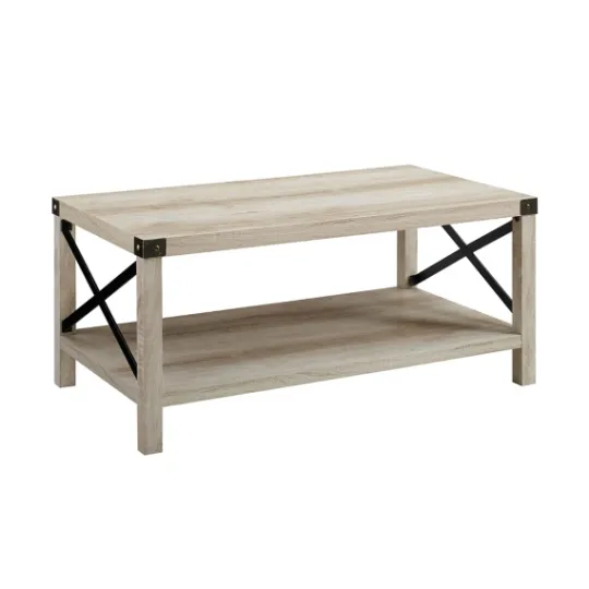 Kirkland's Home Industrial X-Frame Coffee Table- Coffee Tables
