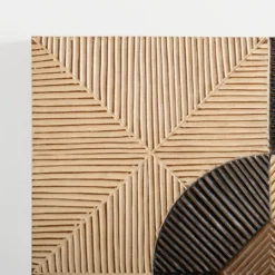 Kirkland's Home Inverted Shapes Ribbed Wall Plaque- Wall Plaques