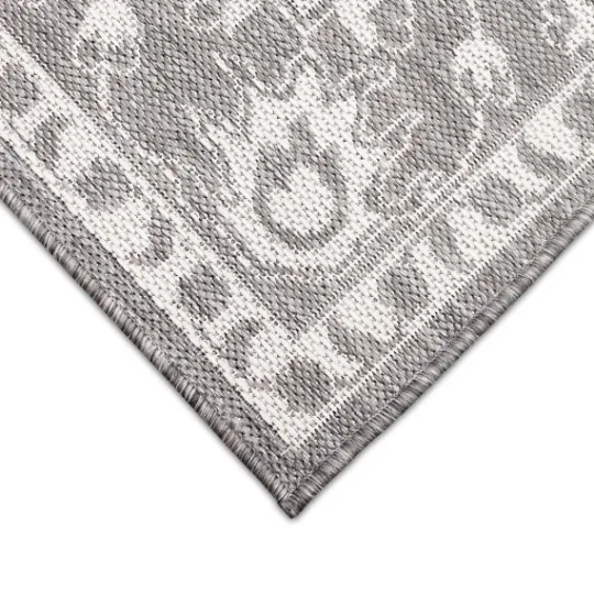 Kirkland's Home Irene Gray Daffodil Outdoor Area Rug, 6X9- Outdoor Rugs
