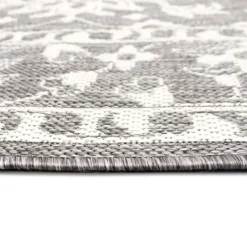 Kirkland's Home Irene Gray Daffodil Outdoor Area Rug, 4X7- Outdoor Rugs