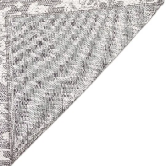 Kirkland's Home Irene Gray Daffodil Outdoor Area Rug, 4X7- Outdoor Rugs