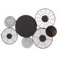 Kirkland's Home Iron And Wood Layered Plates Wall Plaque- Wall Plaques