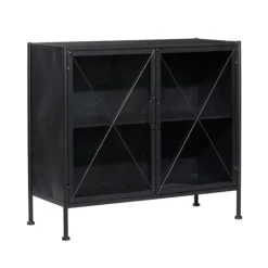 Kirkland's Home Iron X-Panel Cabinet- Cabinets & Sideboards