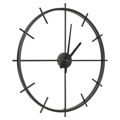Kirkland's Home Isaac Black Modern Wall Clock- Clocks