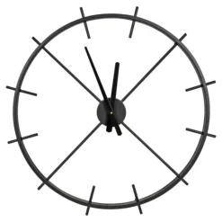 Kirkland's Home Isaac Black Modern Wall Clock- Clocks