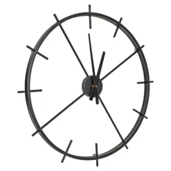 Kirkland's Home Isaac Black Modern Wall Clock- Clocks