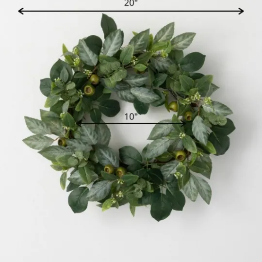 Kirkland's Home Israeli Ruscus Pods Wreath- Wreaths