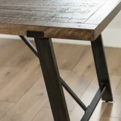 Kirkland's Home Ivan Wood And Metal Dining Table- Dining Tables