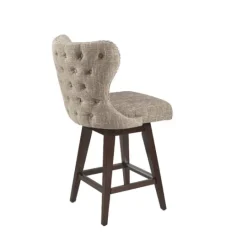 Kirkland's Home Ivey High Wingback Swivel Counter Stool- Bar Stools & Counter Height Stools
