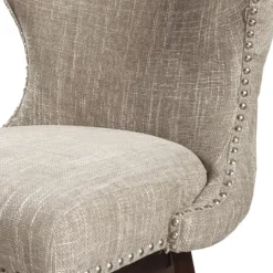 Kirkland's Home Ivey High Wingback Swivel Counter Stool- Bar Stools & Counter Height Stools